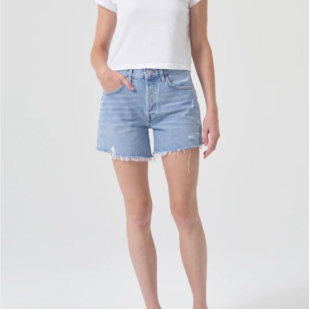 Agolde Parker Long Jean shorts in swapmeet